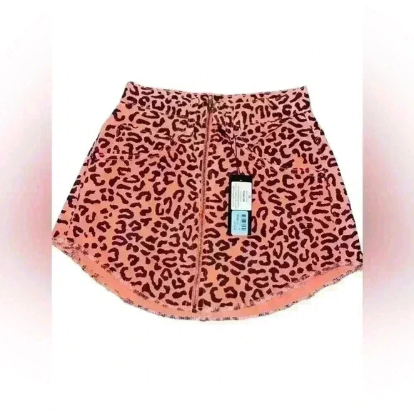 Carmarorange & black leopard print SkirtNWT Sz 25 Mini Mobwife Dopamine